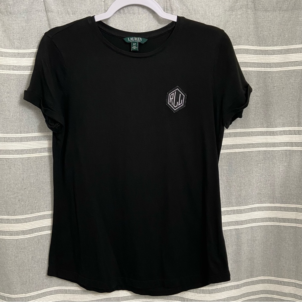 LAUREN RALPH LAUREN / Black Short Sleeve Tee Size S